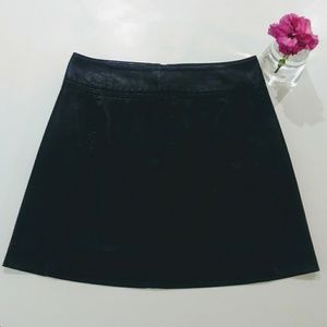 Free People - black faux leather mini skirt size 2